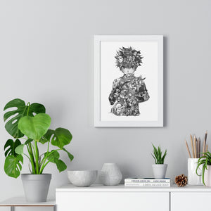 KILLUA BLACK & WHITE FRAMED POSTER KILLUA BLACK & WHITE FRAMED POSTER