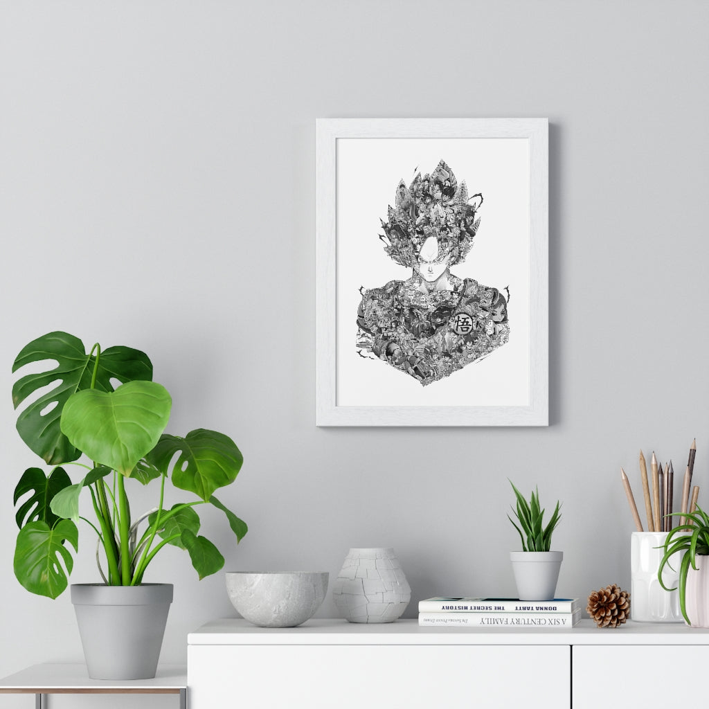 GOKU BLACK & WHITE FRAMED POSTER GOKU BLACK & WHITE FRAMED POSTER