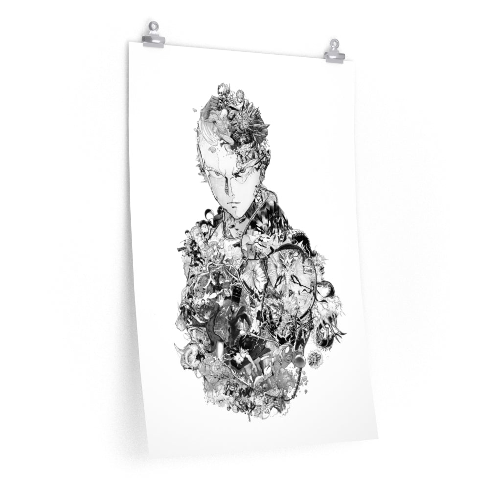 SAITAMA BLACK & WHITE POSTER SAITAMA BLACK & WHITE POSTER