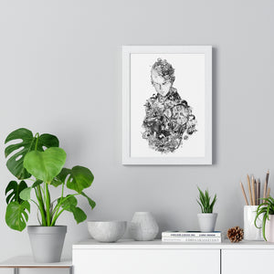 SAITAMA BLACK & WHITE FRAMED POSTER SAITAMA BLACK & WHITE FRAMED POSTER