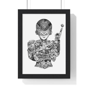 FRIEZA BLACK & WHITE FRAMED POSTER FRIEZA BLACK & WHITE FRAMED POSTER