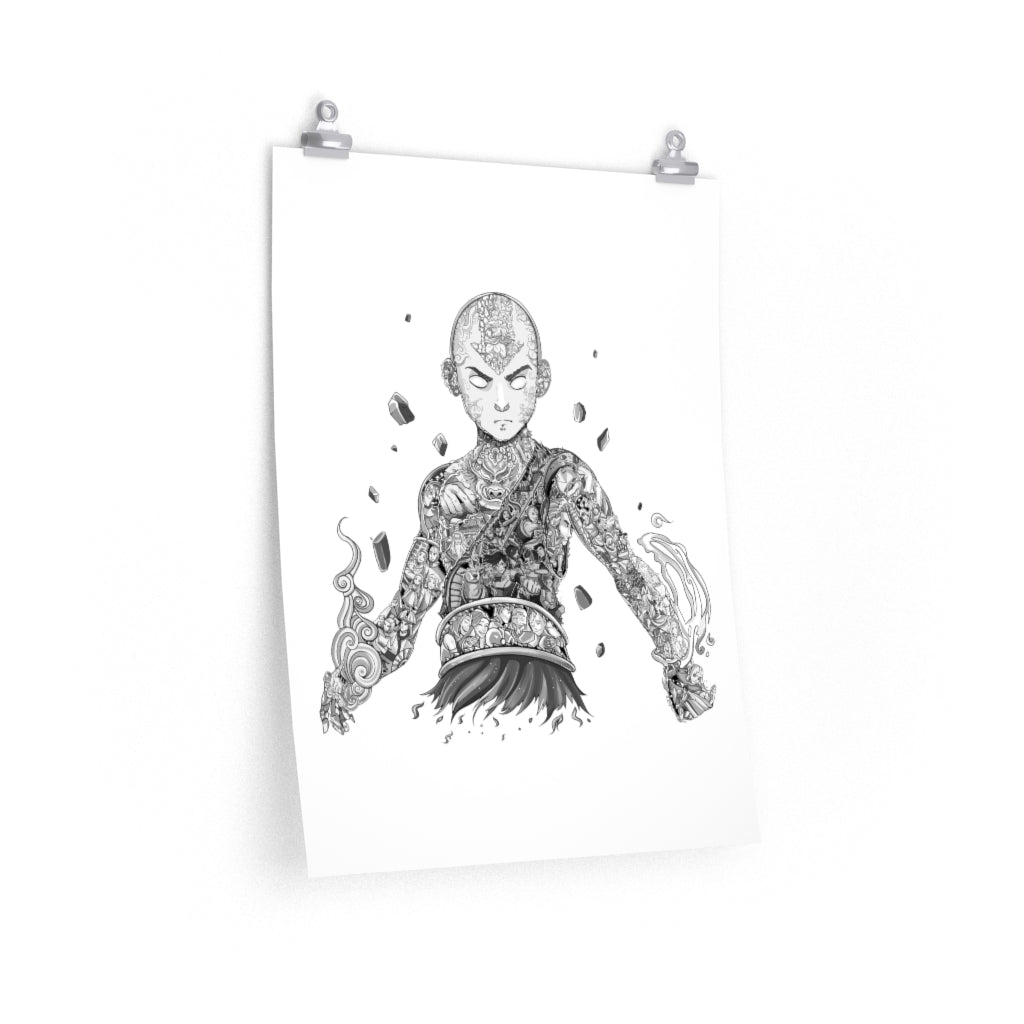 AANG BLACK & WHITE POSTER AANG BLACK & WHITE POSTER