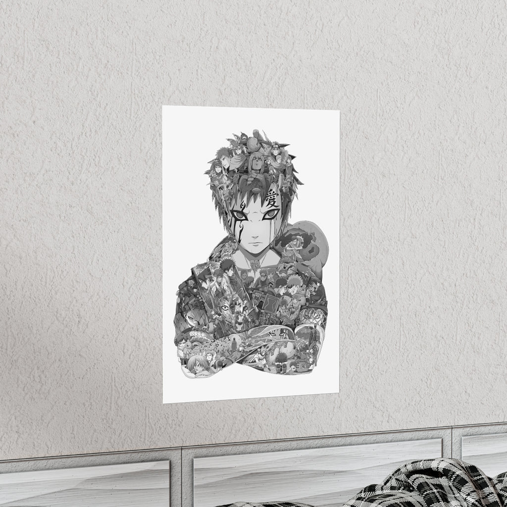 GAARA BLACK & WHITE POSTER GAARA BLACK & WHITE POSTER