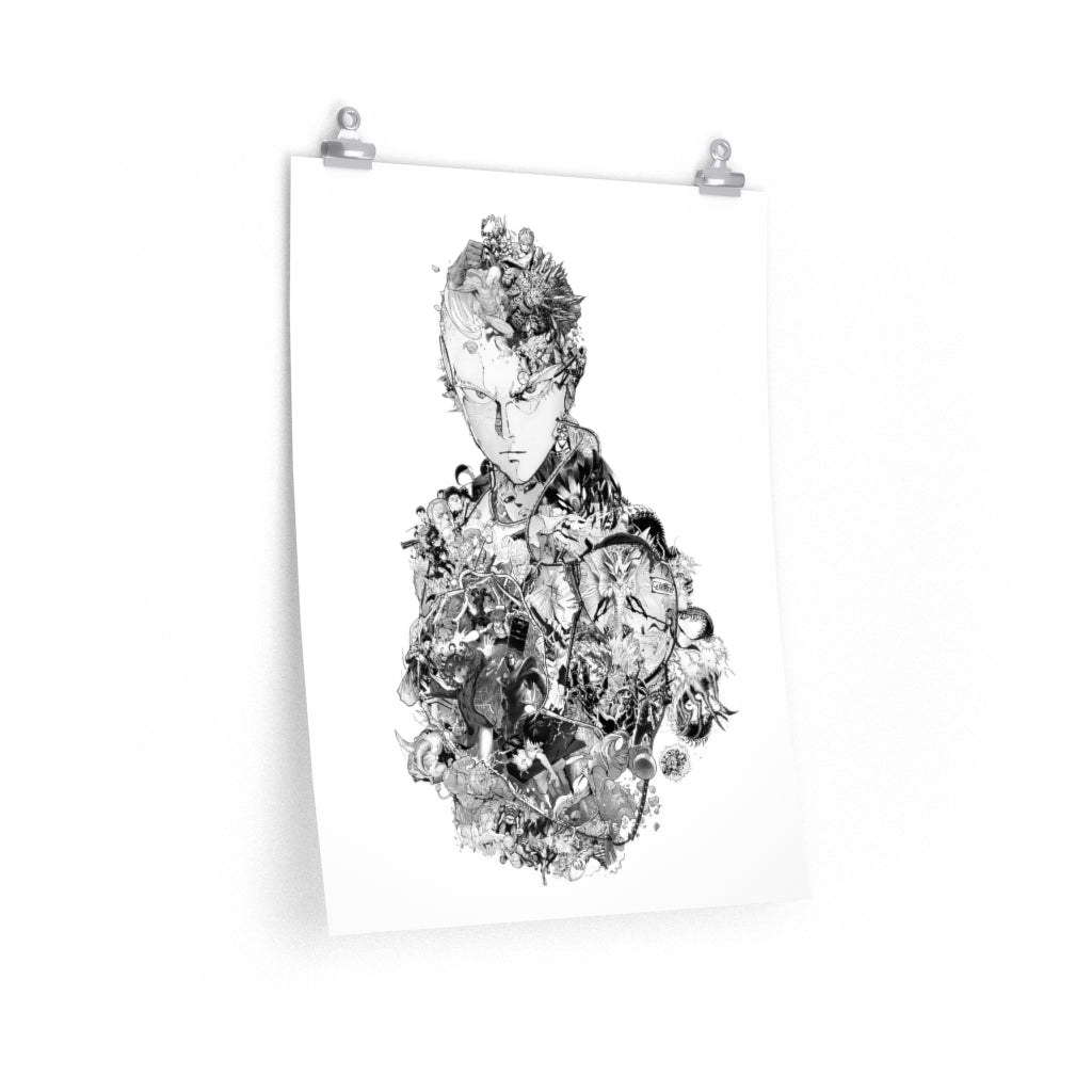 SAITAMA BLACK & WHITE POSTER SAITAMA BLACK & WHITE POSTER
