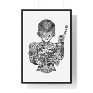 FRIEZA BLACK & WHITE FRAMED POSTER FRIEZA BLACK & WHITE FRAMED POSTER