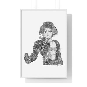 EDWARD ELRIC BLACK & WHITE FRAMED POSTER EDWARD ELRIC BLACK & WHITE FRAMED POSTER