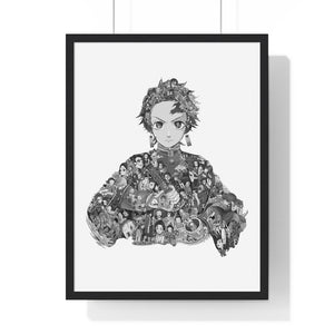 TANRJIO BLACK & WHITE FRAMED POSTER TANRJIO BLACK & WHITE FRAMED POSTER