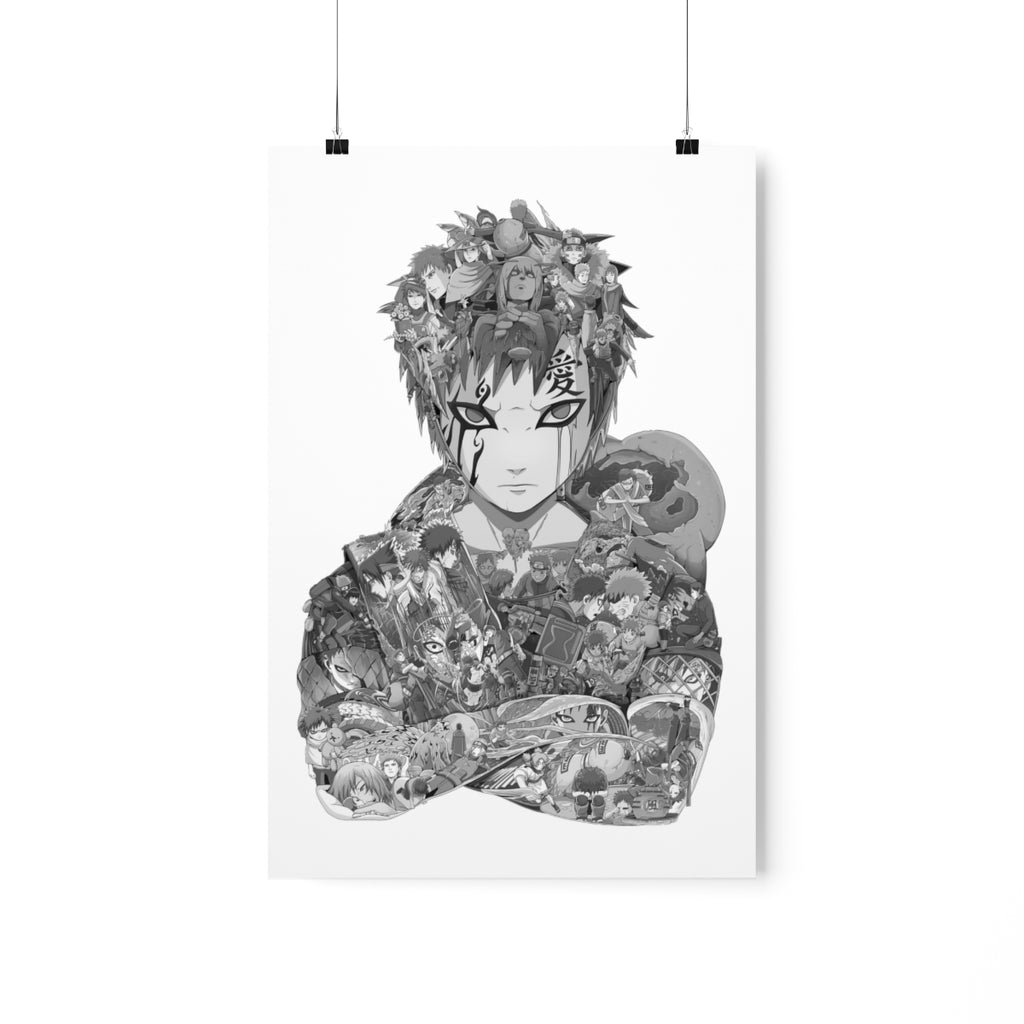 GAARA BLACK & WHITE POSTER GAARA BLACK & WHITE POSTER