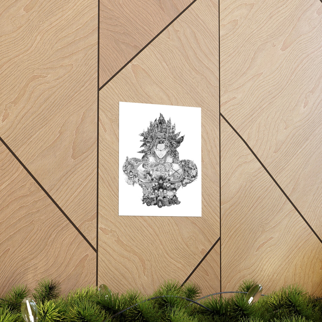 BROLY BLACK & WHITE POSTER BROLY BLACK & WHITE POSTER