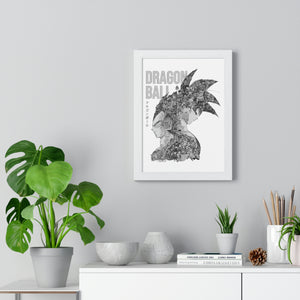 GOKU VEGETA BLACK & WHITE FRAMED POSTER GOKU VEGETA BLACK & WHITE FRAMED POSTER