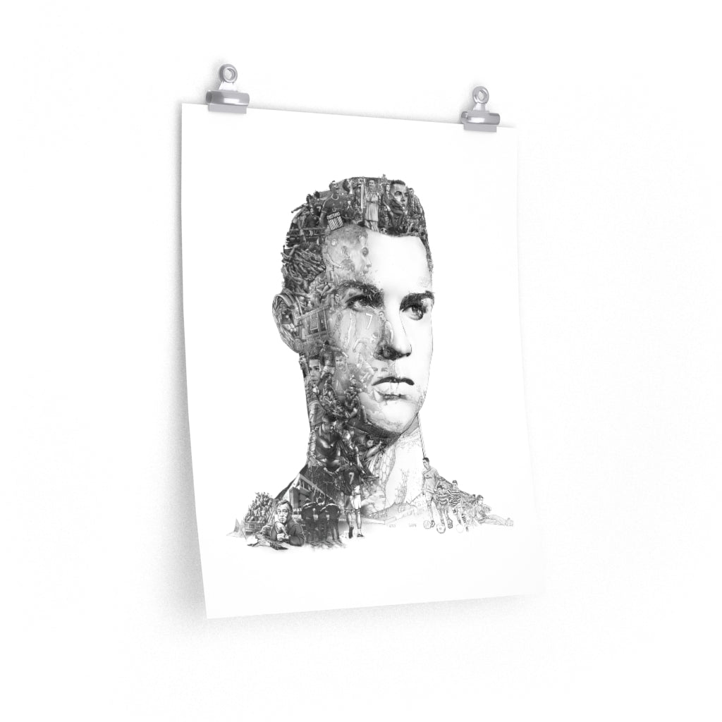 RONALDO BLACK & WHITE POSTER RONALDO BLACK & WHITE POSTER