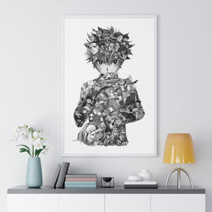 KILLUA BLACK & WHITE FRAMED POSTER KILLUA BLACK & WHITE FRAMED POSTER