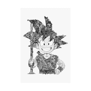 KID GOKU BLACK & WHITE POSTER KID GOKU BLACK & WHITE POSTER