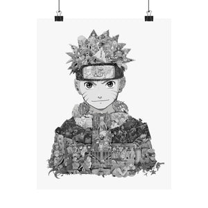 KID NARUTO BLACK & WHITE POSTER KID NARUTO BLACK & WHITE POSTER