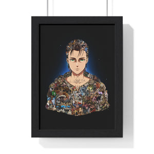EREN YEAGER COLOR FRAMED POSTER EREN YEAGER COLOR FRAMED POSTER