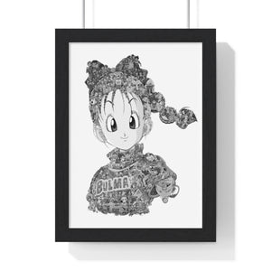 BULMA BLACK & WHITE FRAMED POSTER BULMA BLACK & WHITE FRAMED POSTER