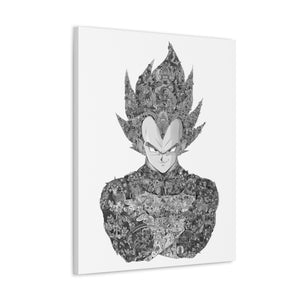 VEGETA (WITH STORY) BLACK & WHITE CANVAS VEGETA (WITH STORY) BLACK & WHITE CANVAS