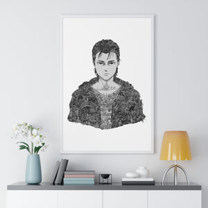 EREN YEAGER BLACK & WHITE FRAMED POSTER EREN YEAGER BLACK & WHITE FRAMED POSTER