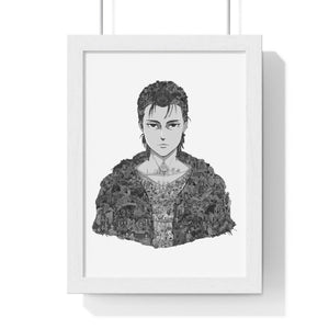 EREN YEAGER BLACK & WHITE FRAMED POSTER EREN YEAGER BLACK & WHITE FRAMED POSTER
