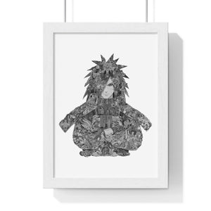 MADARA BLACK & WHITE FRAMED POSTER MADARA BLACK & WHITE FRAMED POSTER