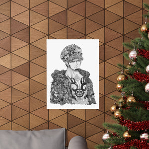 TRAFALGAR LAW BLACK & WHITE POSTER TRAFALGAR LAW BLACK & WHITE POSTER