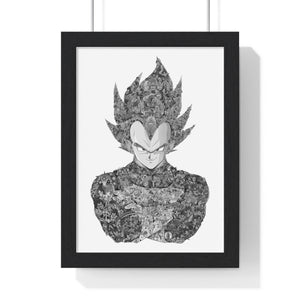 VEGETA (WITH STORY) BLACK & WHITE FRAMED POSTER VEGETA (WITH STORY) BLACK & WHITE FRAMED POSTER