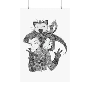 TEAM ROCKET BLACK & WHITE POSTER TEAM ROCKET BLACK & WHITE POSTER