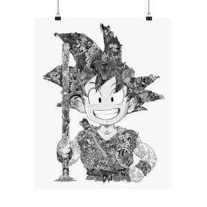 KID GOKU BLACK & WHITE POSTER KID GOKU BLACK & WHITE POSTER