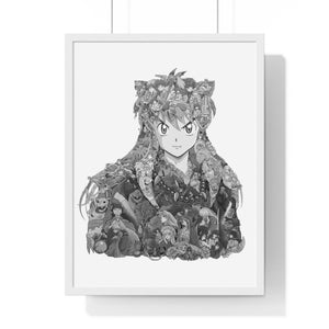 INUYASHA BLACK & WHITE FRAMED POSTER INUYASHA BLACK & WHITE FRAMED POSTER