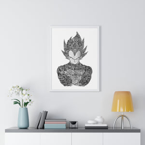 VEGETA (WITH STORY) BLACK & WHITE FRAMED POSTER VEGETA (WITH STORY) BLACK & WHITE FRAMED POSTER