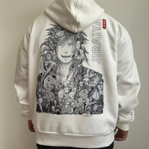 JIRAIYA BLACK & WHITE HOODIE (Ship from Viet Nam) JIRAIYA BLACK & WHITE HOODIE (Ship from Viet Nam)