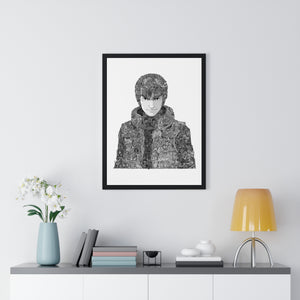 MIGHT GUY BLACK & WHITE FRAMED POSTER MIGHT GUY BLACK & WHITE FRAMED POSTER