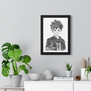 HINATA BLACK & WHITE FRAMED POSTER HINATA BLACK & WHITE FRAMED POSTER
