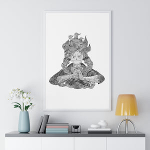 LUFFY GEAR 5 BLACK & WHITE FRAMED POSTER LUFFY GEAR 5 BLACK & WHITE FRAMED POSTER