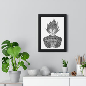 VEGETA (WITH STORY) BLACK & WHITE FRAMED POSTER VEGETA (WITH STORY) BLACK & WHITE FRAMED POSTER