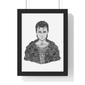 EREN YEAGER BLACK & WHITE FRAMED POSTER EREN YEAGER BLACK & WHITE FRAMED POSTER