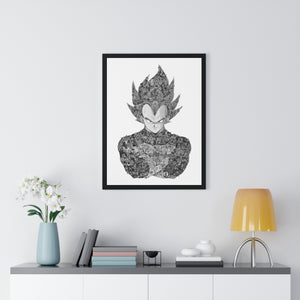 VEGETA (WITH STORY) BLACK & WHITE FRAMED POSTER VEGETA (WITH STORY) BLACK & WHITE FRAMED POSTER
