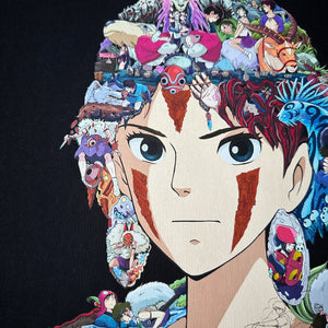 PRINCESS MONONOKE COLOR PREMIUM T-SHIRT (Art on back - Ship from Viet Nam) PRINCESS MONONOKE COLOR PREMIUM T-SHIRT (Art on back - Ship from Viet Nam)