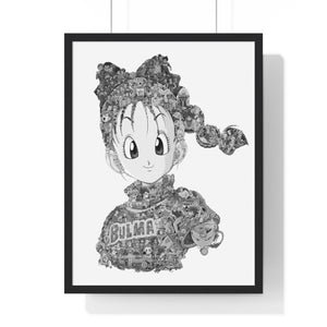 BULMA BLACK & WHITE FRAMED POSTER BULMA BLACK & WHITE FRAMED POSTER