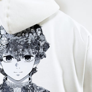 ZENITSU BLACK & WHITE HOODIE (Ship from Viet Nam) ZENITSU BLACK & WHITE HOODIE (Ship from Viet Nam)