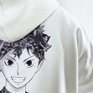 HINATA BLACK & WHITE HOODIE (Ship from Viet Nam) HINATA BLACK & WHITE HOODIE (Ship from Viet Nam)