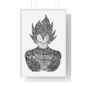 VEGETA (WITH STORY) BLACK & WHITE FRAMED POSTER VEGETA (WITH STORY) BLACK & WHITE FRAMED POSTER