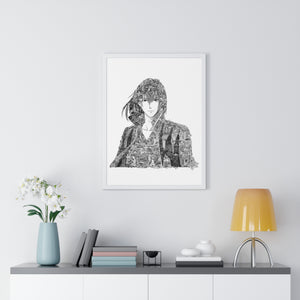 HOWL BLACK & WHITE FRAMED POSTER HOWL BLACK & WHITE FRAMED POSTER