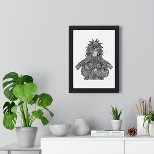 MADARA BLACK & WHITE FRAMED POSTER MADARA BLACK & WHITE FRAMED POSTER