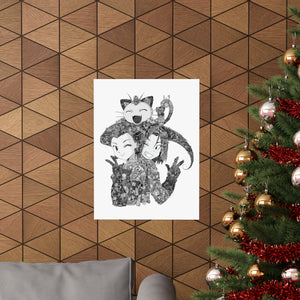 TEAM ROCKET BLACK & WHITE POSTER TEAM ROCKET BLACK & WHITE POSTER