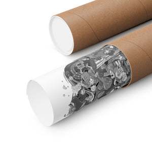 MASTER ROSHI BLACK & WHITE POSTER MASTER ROSHI BLACK & WHITE POSTER