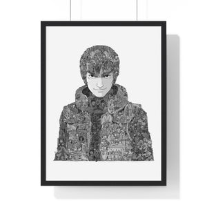 MIGHT GUY BLACK & WHITE FRAMED POSTER MIGHT GUY BLACK & WHITE FRAMED POSTER