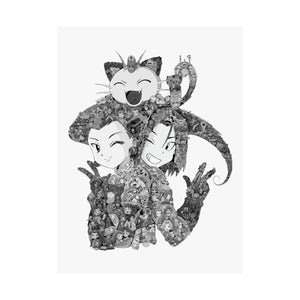 TEAM ROCKET BLACK & WHITE POSTER TEAM ROCKET BLACK & WHITE POSTER