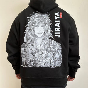 JIRAIYA BLACK & WHITE HOODIE (Ship from Viet Nam) JIRAIYA BLACK & WHITE HOODIE (Ship from Viet Nam)