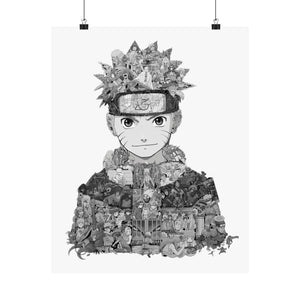 KID NARUTO BLACK & WHITE POSTER KID NARUTO BLACK & WHITE POSTER